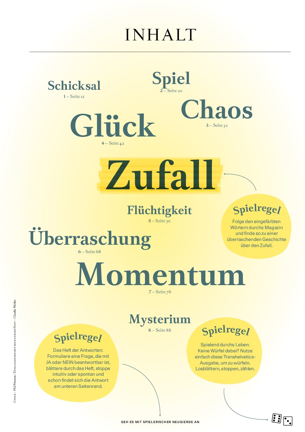 Transhelvetica 88 widmet sich dem Zufall, erhältlich bei LABEL17, hergestellt in der Schweiz
