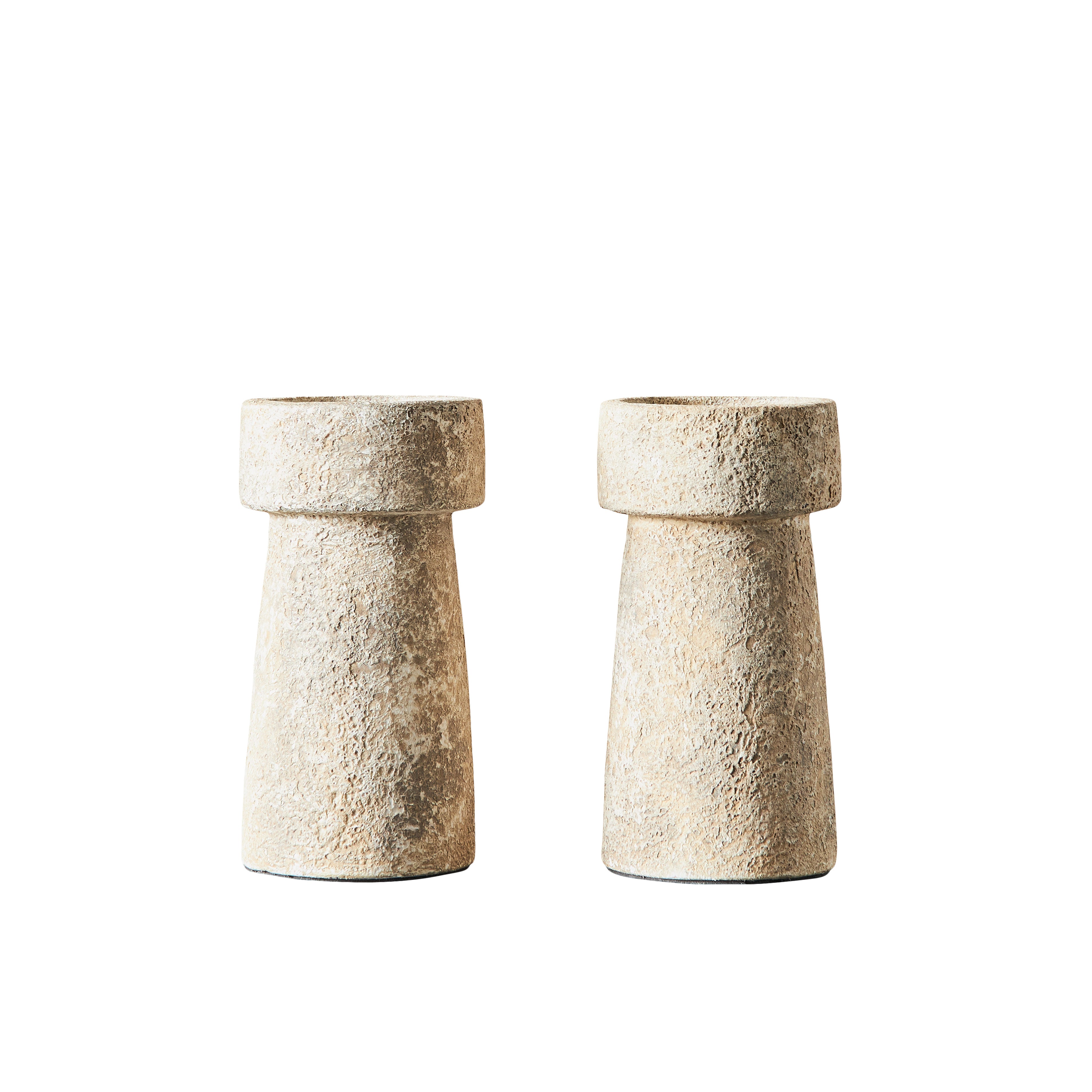 Candle Holder Eris L, Rustic Sand, Muubs, LABEL17