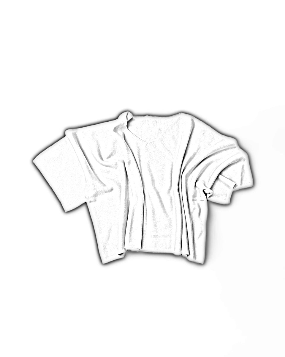 Sketch des zeitlosen V-Kragen-Pullovers SOLA aus reinem Sommmer-Kaschmir. Einheitliche Passform für sämtliche Grössen von 34 - 42 dank kastenförmigen Linie. Hergestellt in Nepal für LABEL17