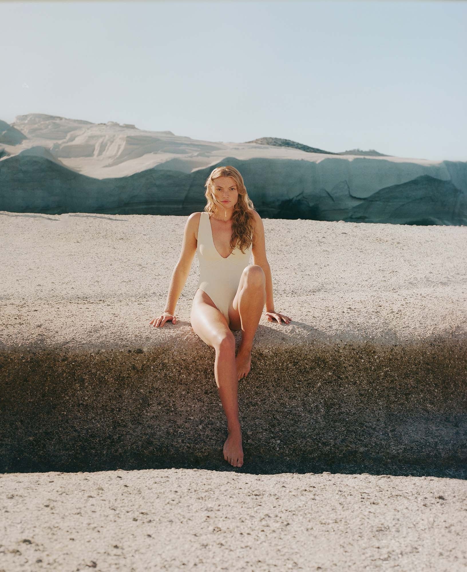 LABEL17 presents SORBET ISLAND's one piece Swimsuit ARIEL in onesize, that fits most. Available in different colors, i.e. Vanillla. Produced and shooted in Greece