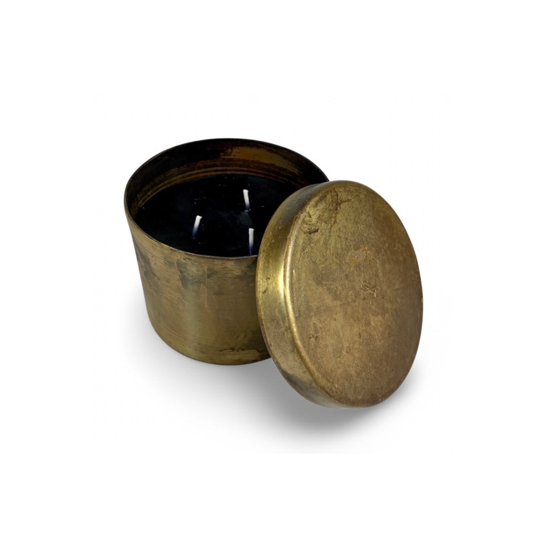 LABEL17 presents The Candle Classic Pure Beeswax in a Raw Brass Pot