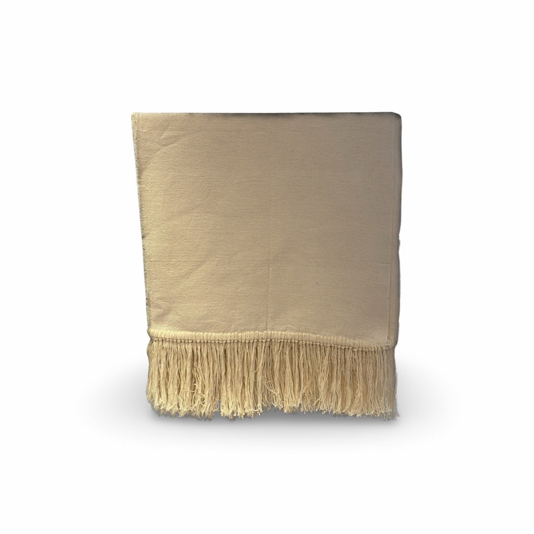 LABEL17 presents Cotton Plaid Plain in creme, Handmade in Morocco