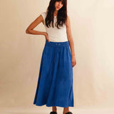 Leather Skirt JACKIE | Cognac velor