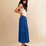 Leather Skirt JACKIE | Cognac velor