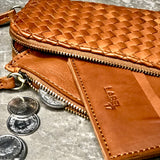 LABEL17 Portemonnaie Tresse Three Piece Set, Cognac