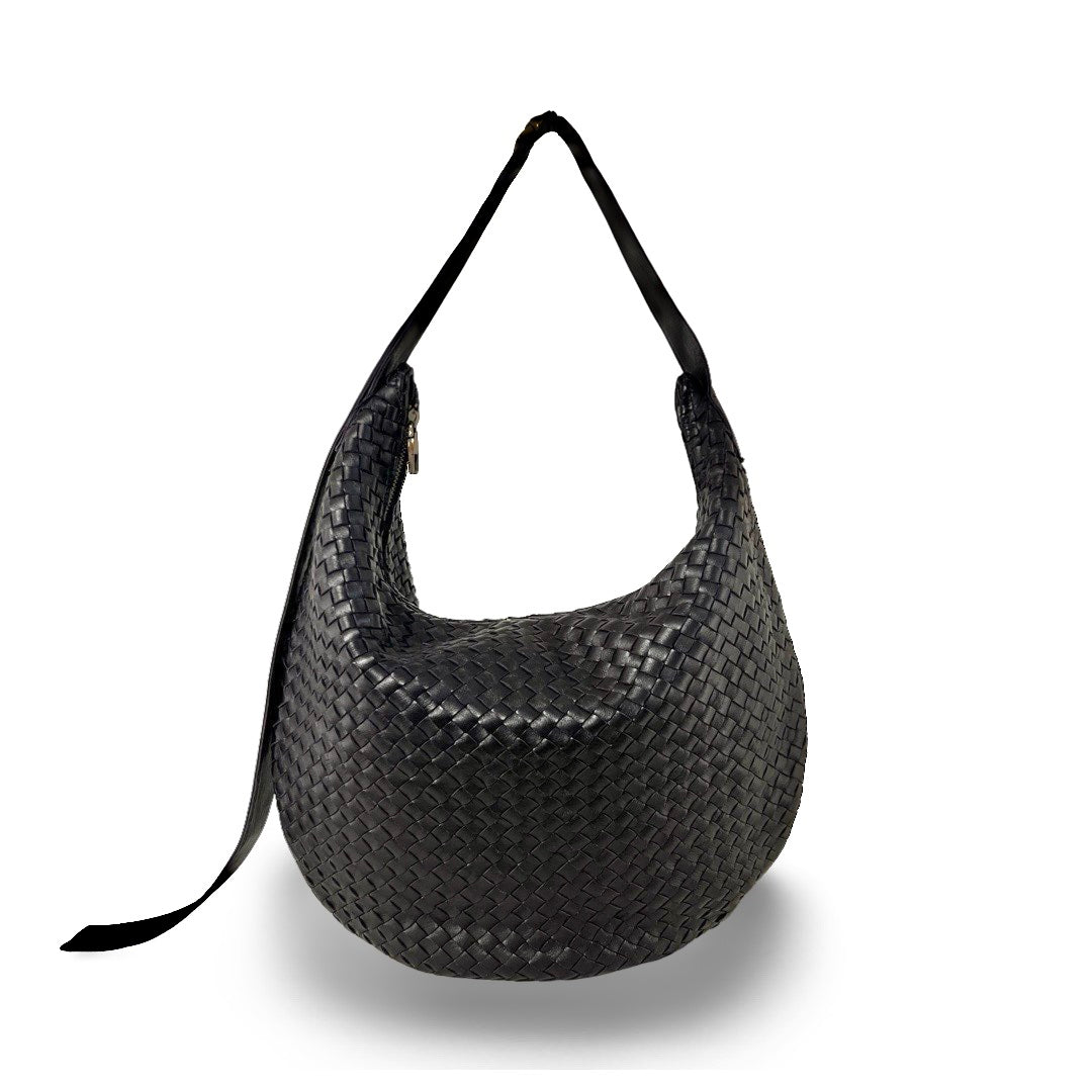 LABEL17 presents the Saddle Bag Tresse in Plum, made of supple, hand-braided Lamb-Nappaleather