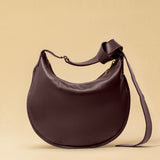 LABEL17's Shoulder Bag Saddle IVY Medium in Burgundy, made of finest Lamb-Nappa, hand-crafted in Morocco
