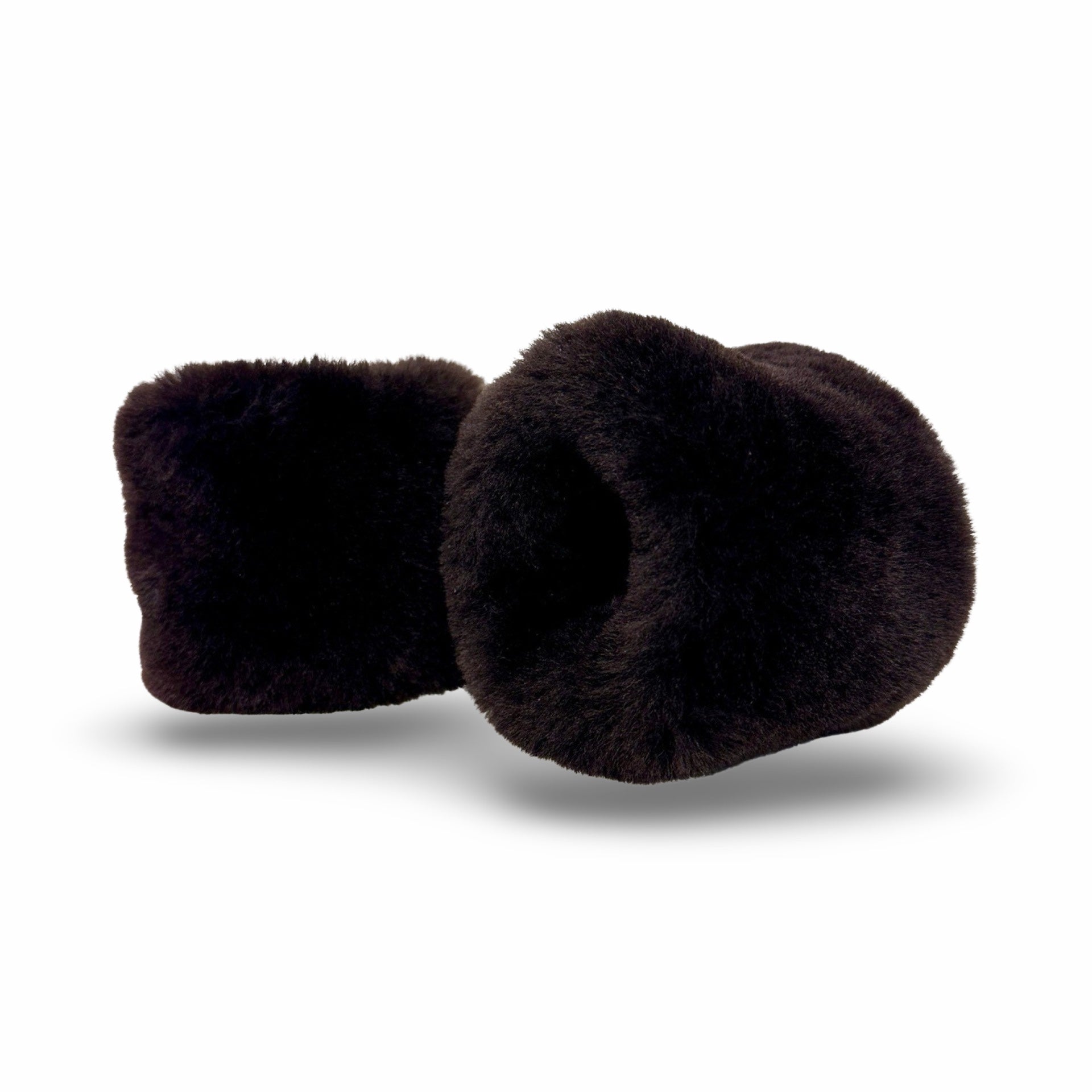 Wrist Warmer Shearling in darkbrown by LABEL17, Made in Switzerland