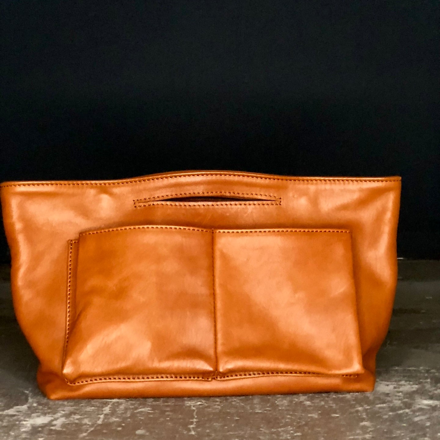 LABEL17 presents the Bag Organizer in Cognac, made of supple vegetable tanned Lamb-Nappaleather
