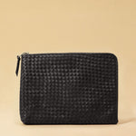 Style and Security, woven into one. The Braided Laptop Case 14 by LABEL17, combines hand-braided lamb nappa leather on the front with smooth leather on the back. Lightly padded, it holds laptops from 13” to 14” securely – with room for documents.
Also available for 15” and 16” devices.
Handmade in Morocco.