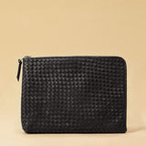 Style and Security, woven into one. The Braided Laptop Case 14 by LABEL17, combines hand-braided lamb nappa leather on the front with smooth leather on the back. Lightly padded, it holds laptops from 13” to 14” securely – with room for documents.
Also available for 15” and 16” devices.
Handmade in Morocco.