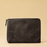 Style and Security, woven into one. The Braided Laptop Case 14 by LABEL17, combines hand-braided lamb nappa leather on the front with smooth leather on the back. Lightly padded, it holds laptops from 13” to 14” securely – with room for documents.
Also available for 15” and 16” devices.
Handmade in Morocco.