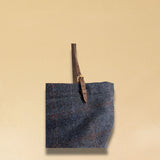 LABEL17 presents  one of the details of the Shoulder Bag in Harris Tweed, Blue
