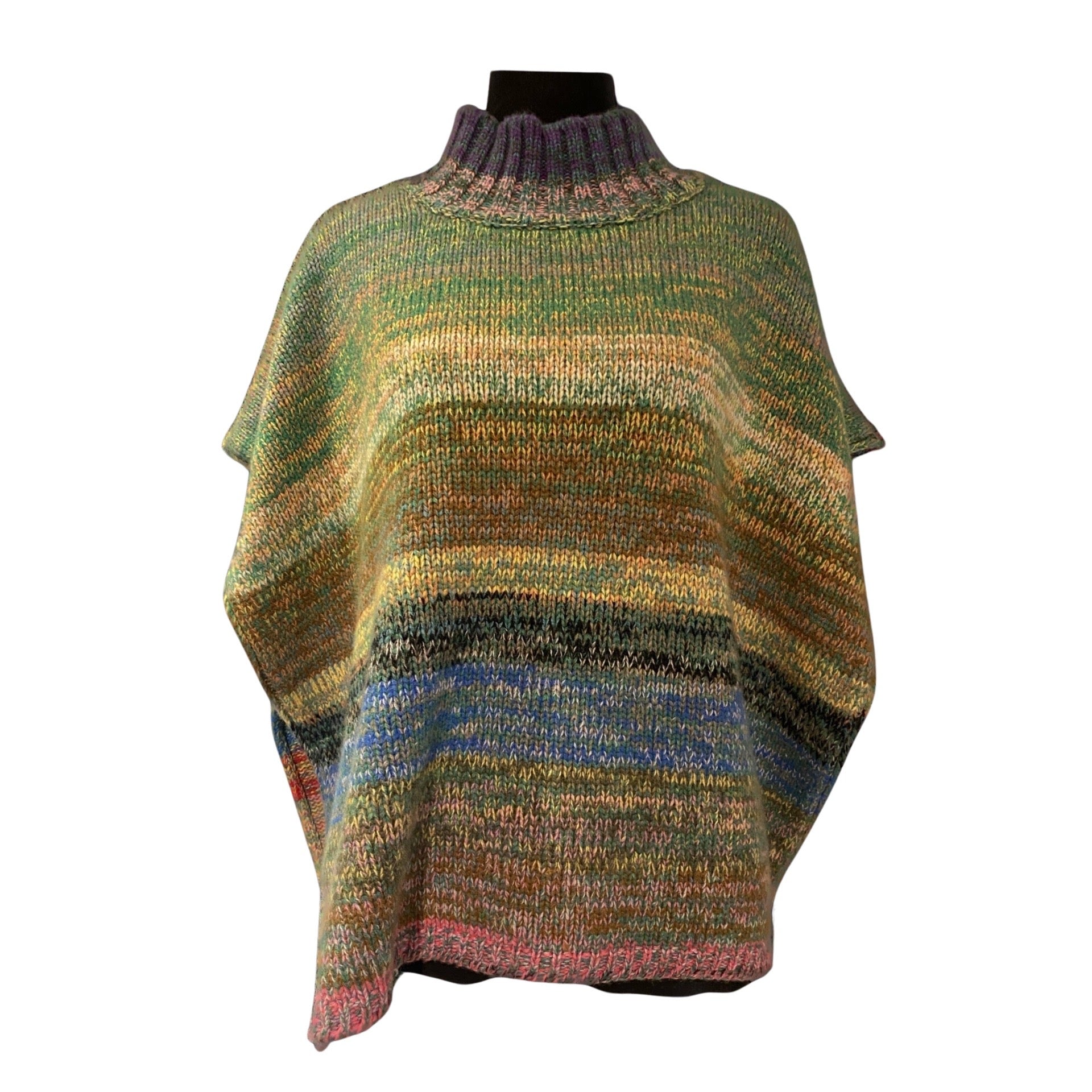 Turtleneck Poncho, pure Cashmere from buttertea x LABEL17, Made in Italy