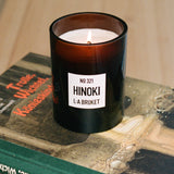 LA BRUKET's 321 Hinoki Candle in a 260 gr glass, produced in Sweden, available and in use at LABEL17 in Zurich Switzerland