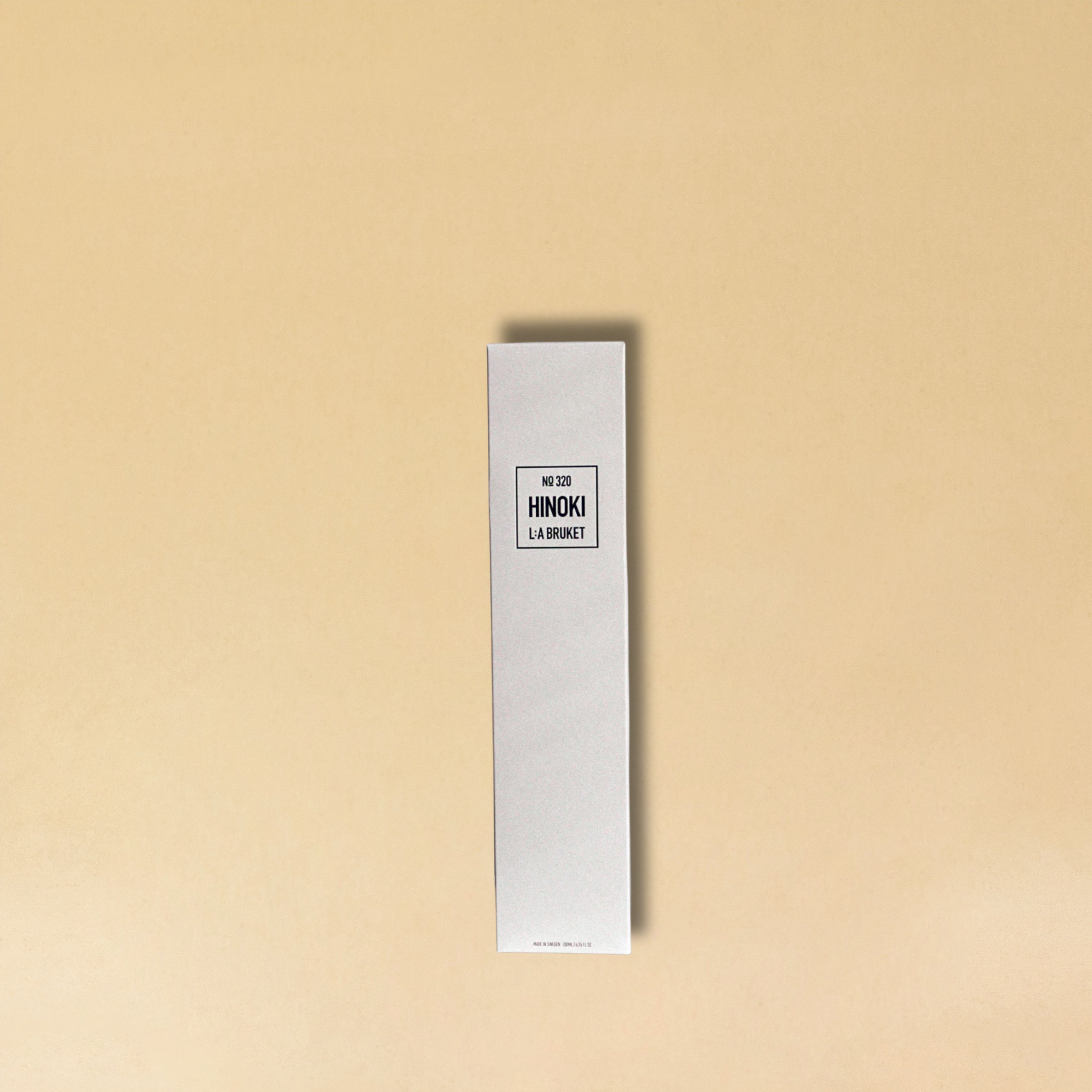 LA BRUKET's 321 Hinoki Diffusor in a 200 ml glass with sticks, produced in Sweden, available and in use at LABEL17 in Zurich Switzerland