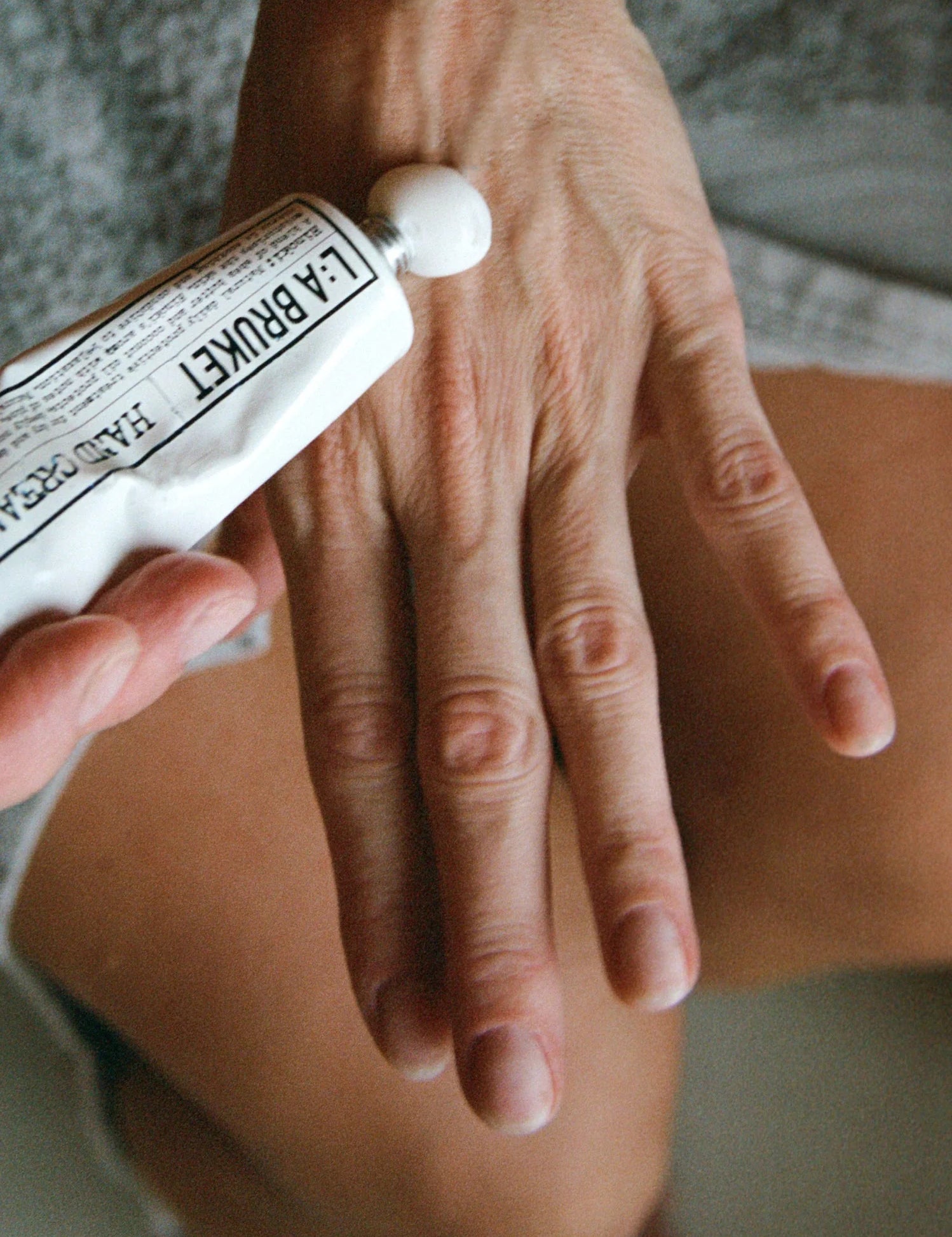 LA BRUKET's 305 Hinoki hand cream in a 70 ml tube. Produced in Sweden, available and in use at LABEL17 in Zurich Switzerland