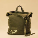 Zurich Kreis 8 x LABEL17 Bag with screen print Explore Enjoy in color Sage