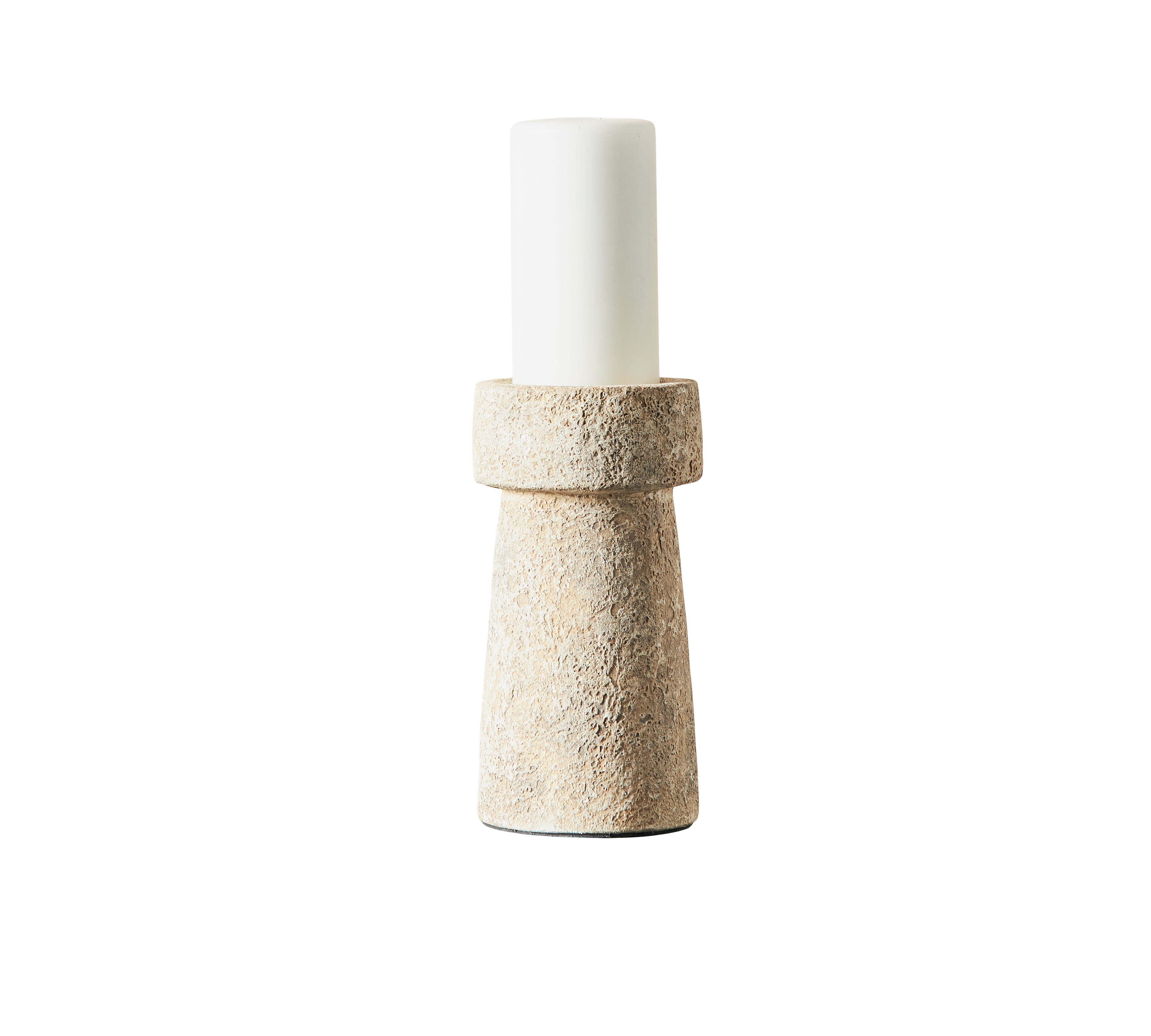 Candle Holder Eris L, Rustic Sand, Muubs, LABEL17