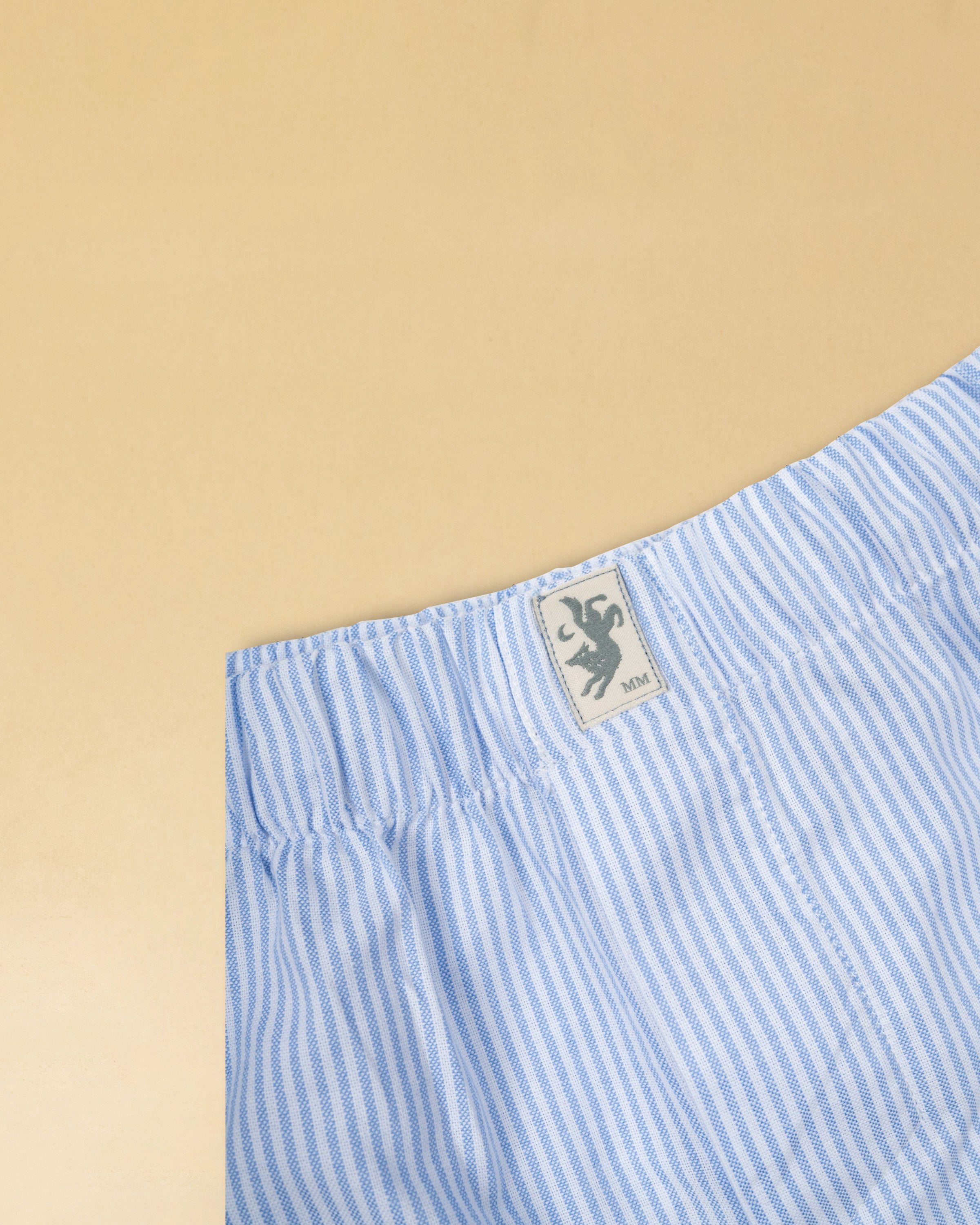 Boxershorts von Maison Metzger 1888, gefertigt aus demselben Premium-Oxfordstoff wie die Oxfordhemden —  leicht, atmungsaktiv und aussergewöhnlich weich.