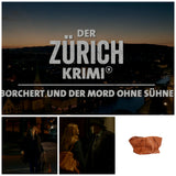 The Shoulder Bag ORIGINAL by LABEL17 is a timeless piece, crafted from fine, vegetable-tanned nappa leather and hand-braided. It features a zipper closure and a convenient interior pocket for your essentials. Der Zürich-Krimi 'Borchert und der Mord ohne Sühne' mit Shoulder Bag Tresse in Cognac von LABEL17., getragen von Hauptdarstellerin Ina Paule Klink