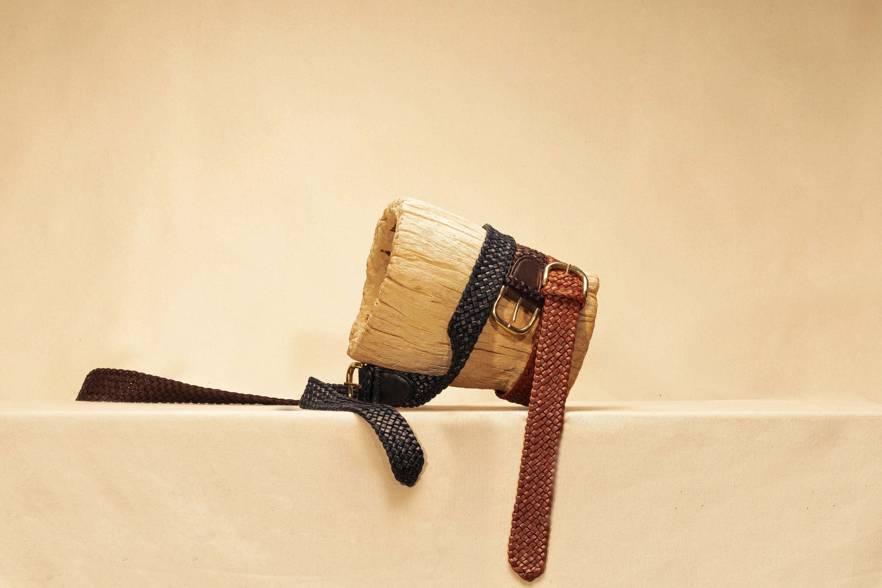 Braided Belt 40 by LABEL17, made of Nappa Leather