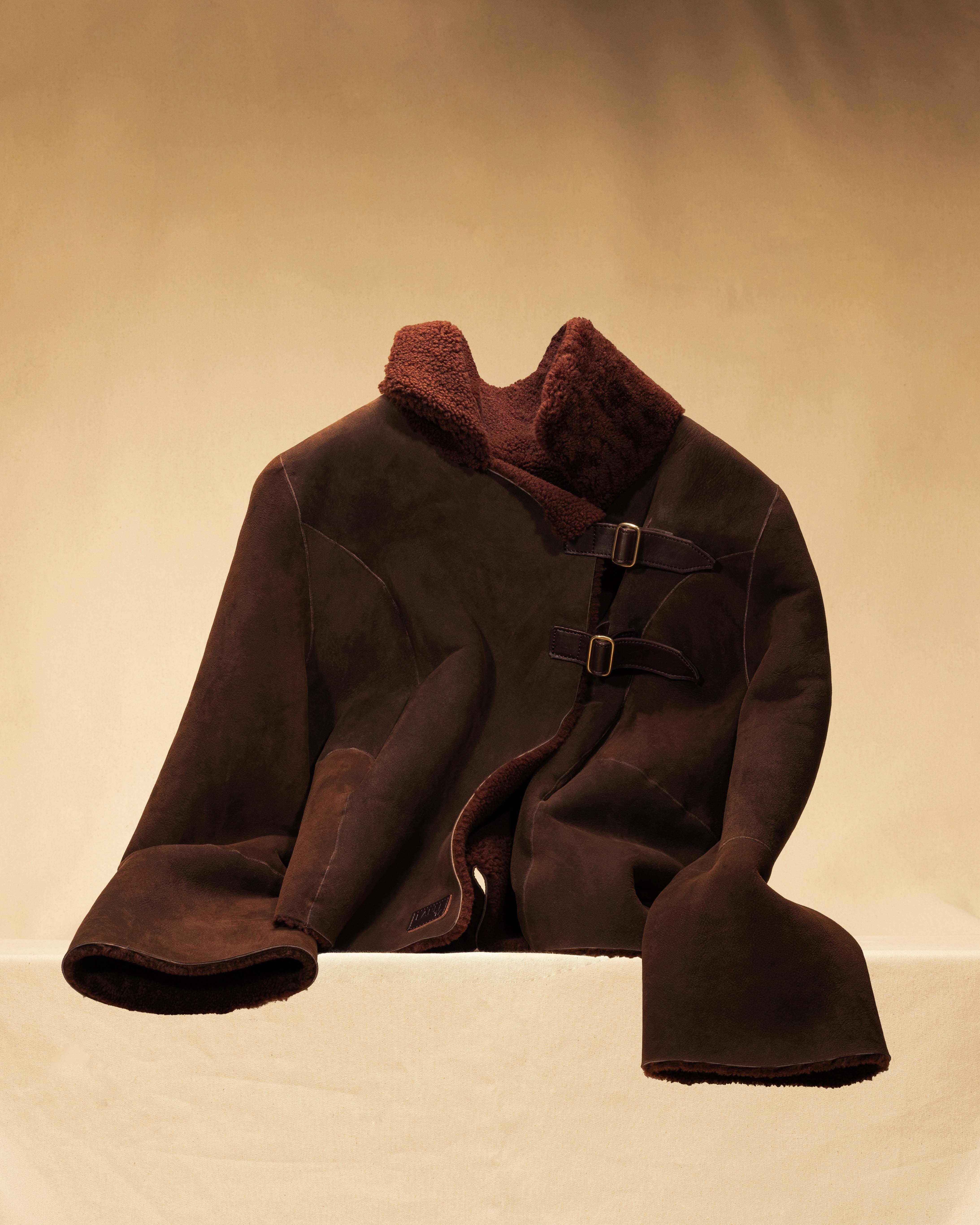 LABEL17's Reversible Shearling Jacket DIDI in Hazel, designed and made in Switzerland