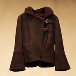 LABEL17's Reversible Shearling Jacket DIDI in Hazel, designed and made in Switzerland