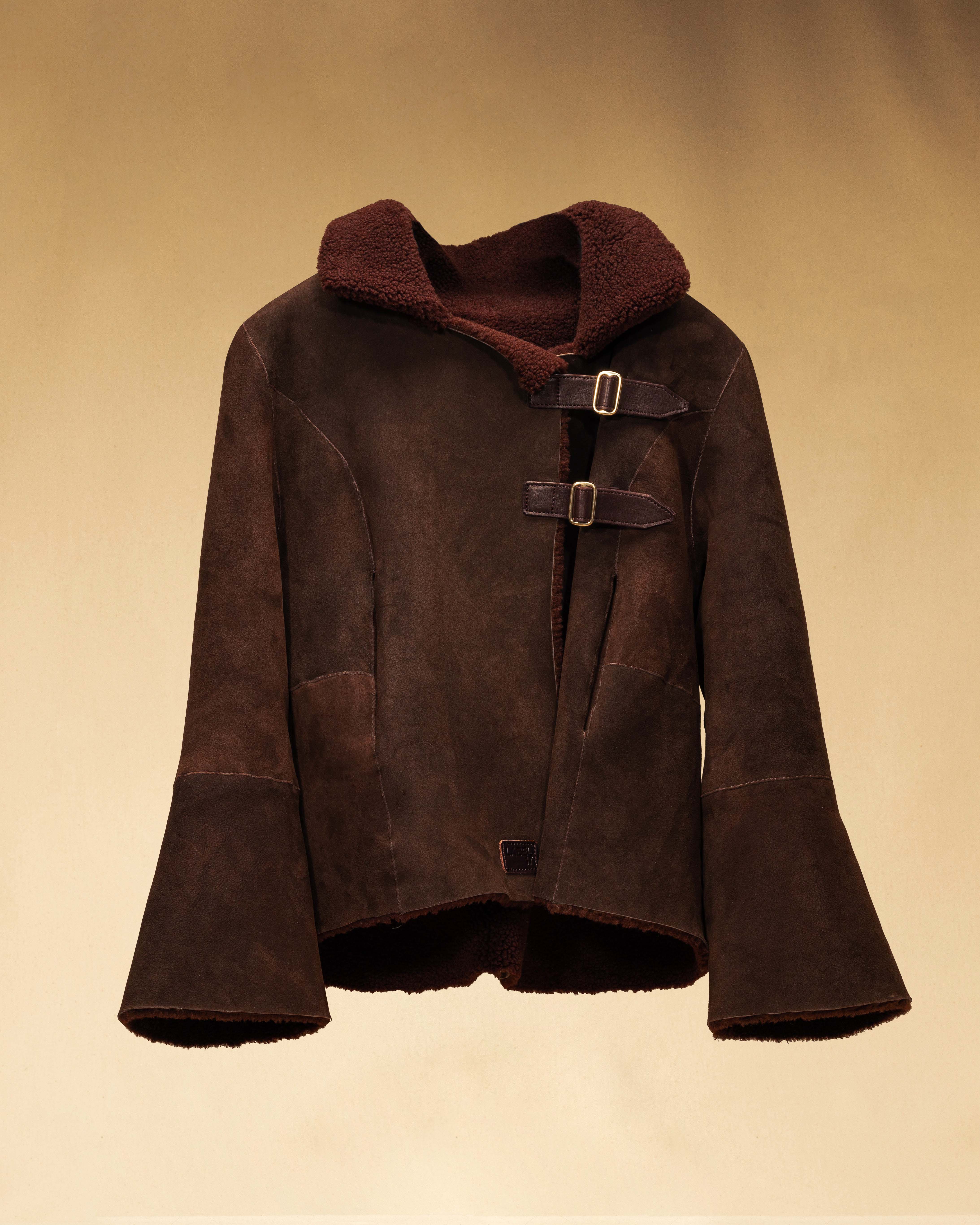 LABEL17's Reversible Shearling Jacket DIDI in Hazel, designed and made in Switzerland