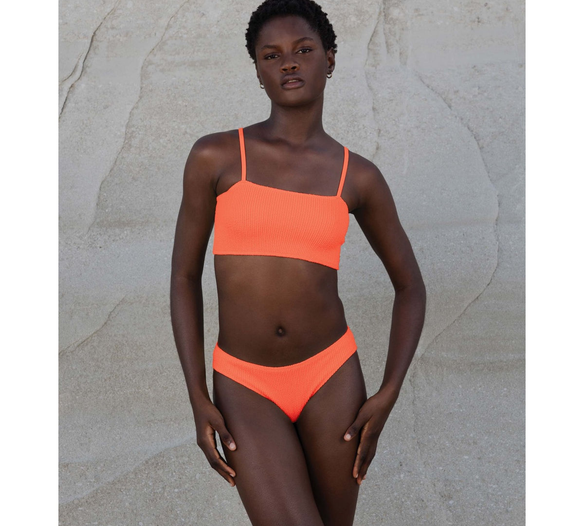 LABEL17 presents SORBET ISLAND's one piece Bikini LUNA in onesize with adjustable straps. The single size fits most. Available in different colors, i.e. Orange. Produced and also photo-shooted in Greece