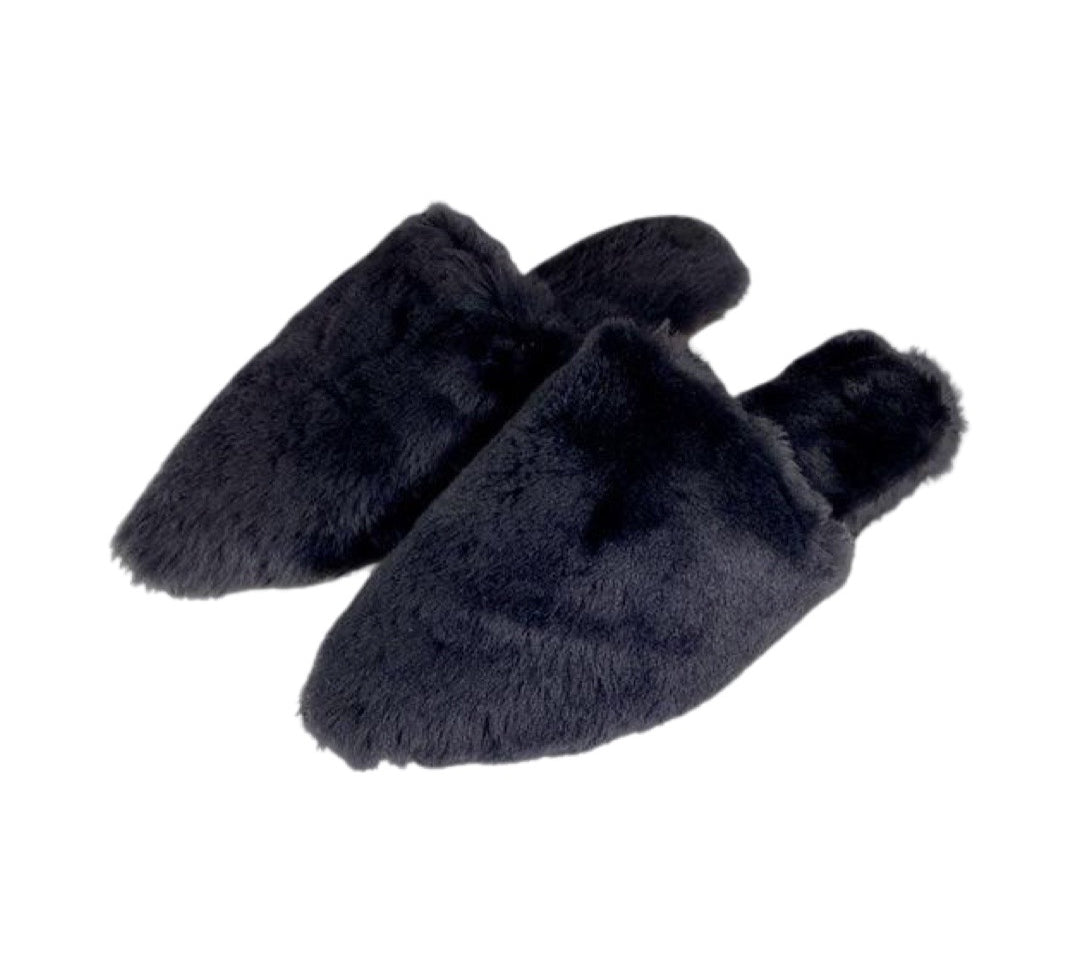 Babouche Shearling in Anthracite by LABEL17, Comfortable Slipper handmade out of supper lambskin