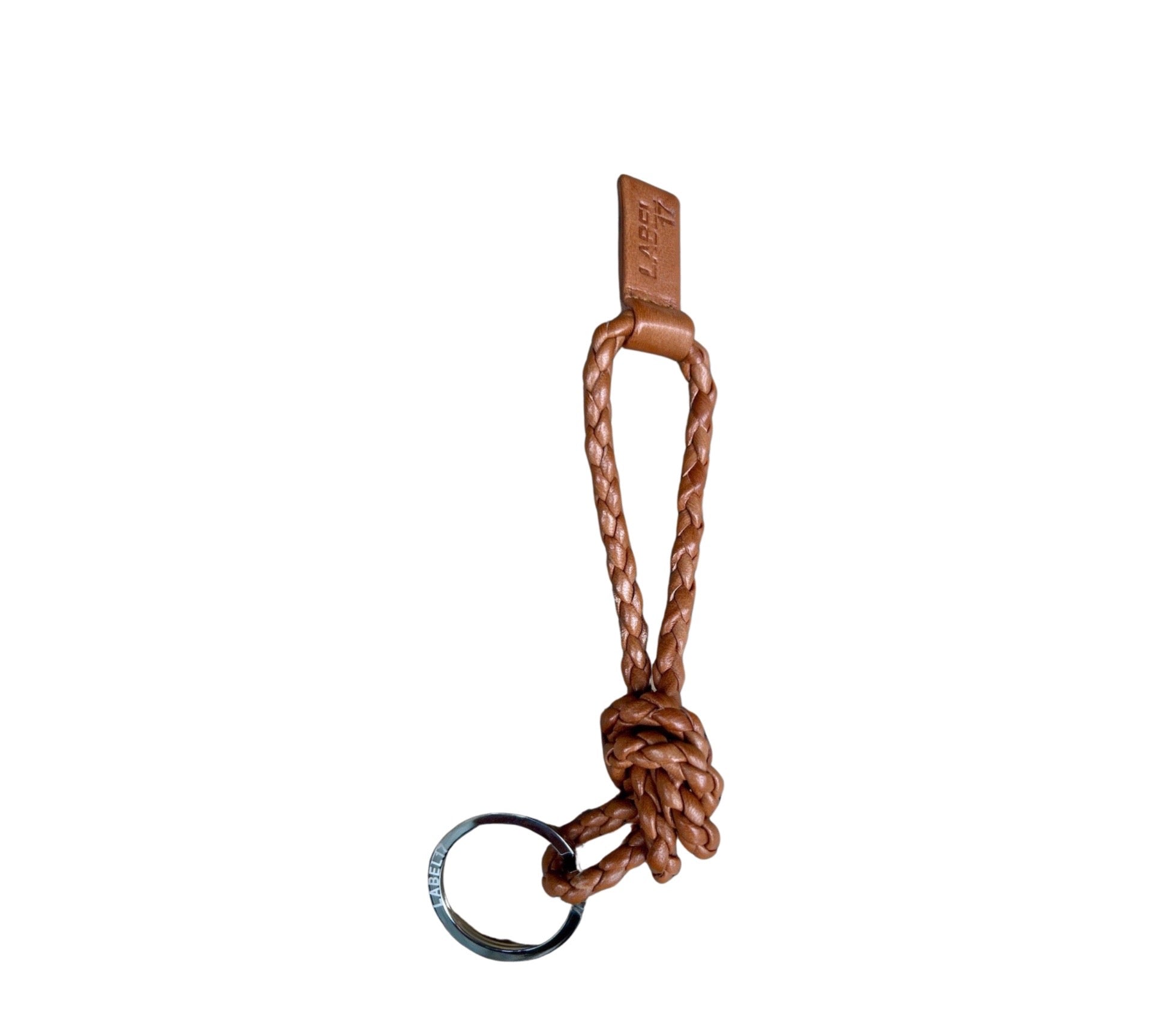 LABEL17 Braided Keyring, Cognac