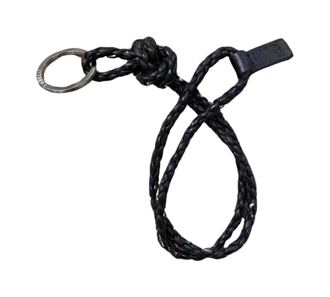 LABEL17 Braided Keyring Necklace, Black