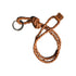 The LABEL17 Braided Keyring Necklace, is made of supple lamb nappa and is braided by hand, color cognac. The Keyring can be worn around the neck or attached to your handbag