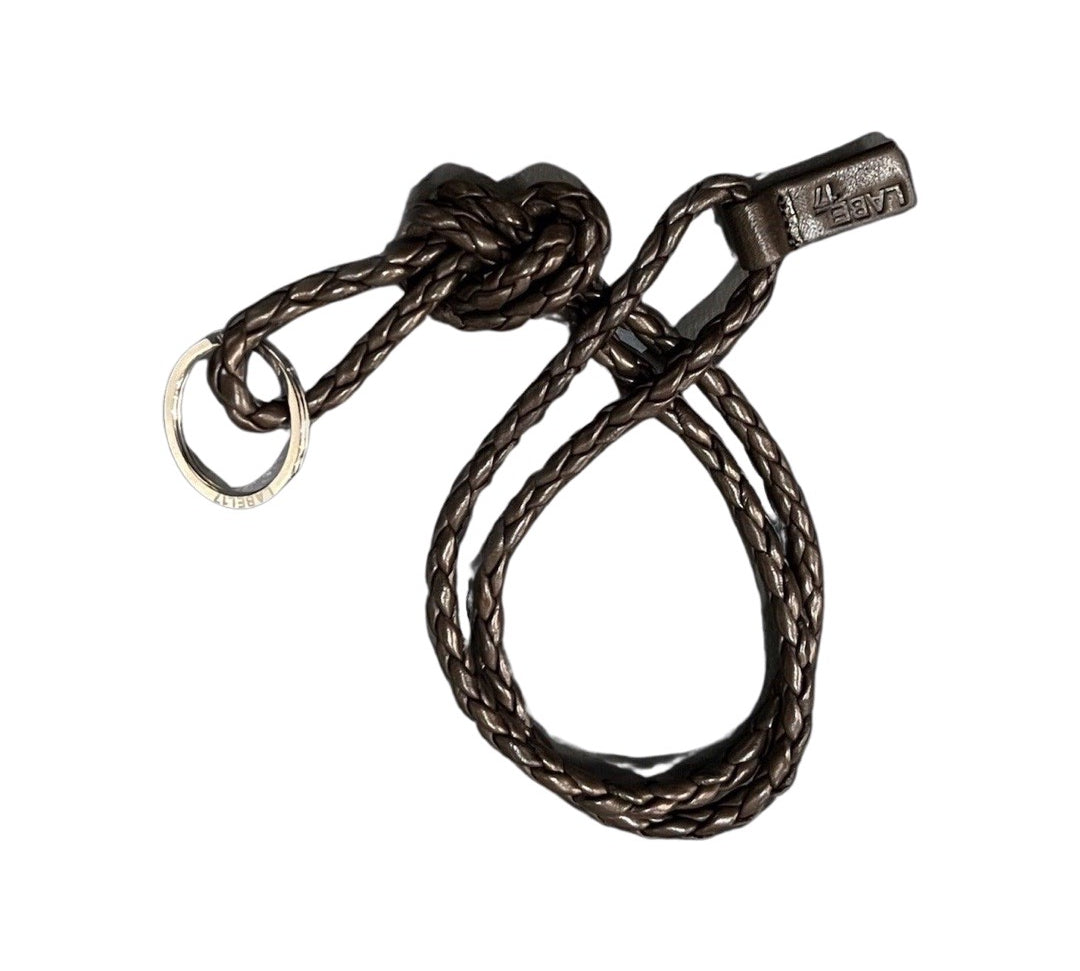 LABEL17 Braided Keyring Necklace, Darkbrown