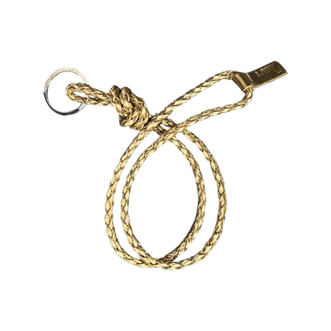 LABEL17 Braided Keyring Necklace, Gold