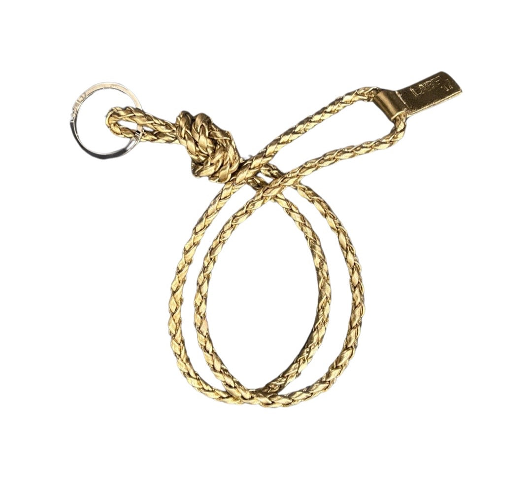 LABEL17 Braided Keyring Necklace, Gold