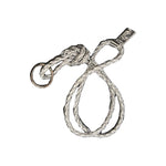 LABEL17 Braided Keyring Necklace, Silver
