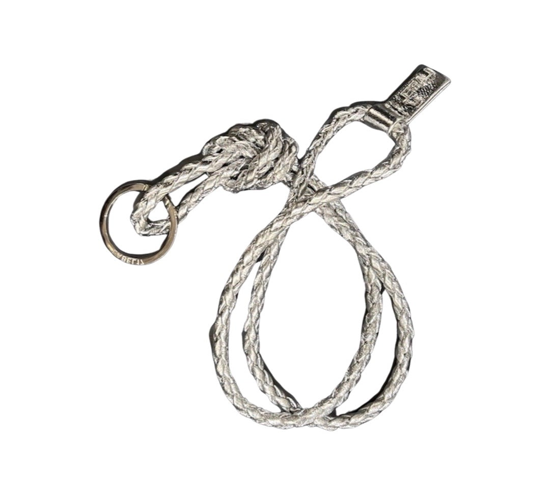 LABEL17 Braided Keyring Necklace, Silver