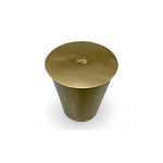 Candle Conic in Brass Pot filled with Beeswax poured in Switzerland, made by LABEL17