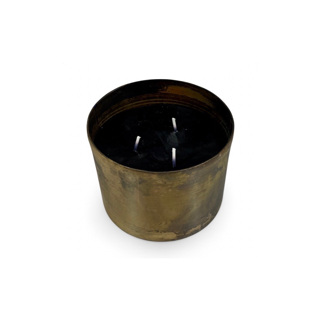 LABEL17 presents The Candle Classic Pure Beeswax in a Raw Brass Pot