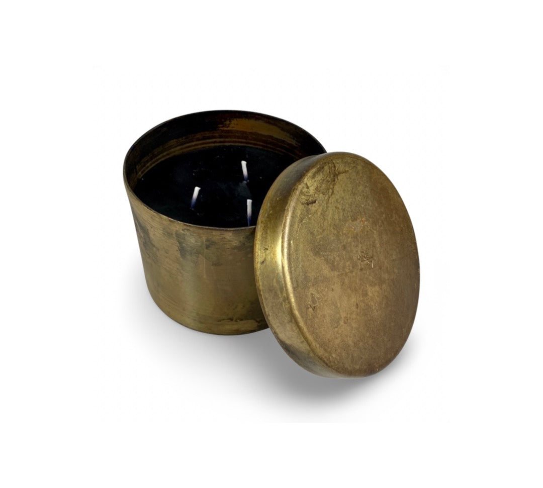 LABEL17 presents The Candle Classic Pure Beeswax in a Raw Brass Pot