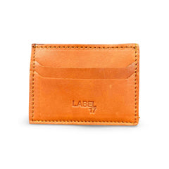 Card Holder, Cognac by LABEL17: Kreditkarten-Halter aus geschmeidigem Lamm-Nappaleder, hergestellt in Marokko