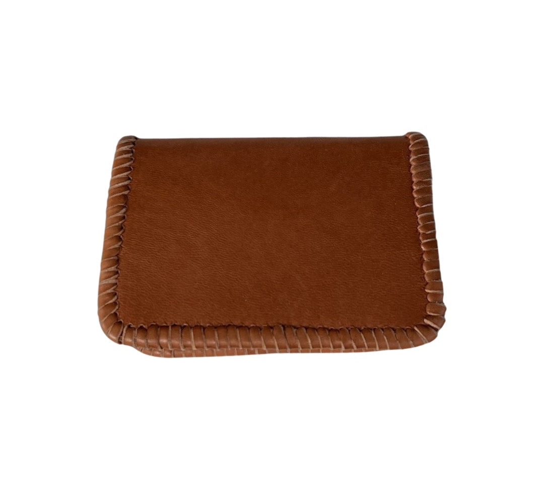 Card Holder Ivy Cognac, LABEL17, Kreditkarten-Halter aus geschmeidigem Lamm-Nappaleder, handgefertigt in Marokko