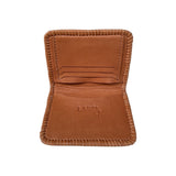 Card Holder Ivy Cognac, LABEL17, Kreditkarten-Halter aus geschmeidigem Lamm-Nappaleder, handgefertigt in Marokko