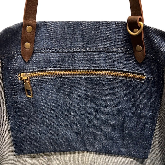 Handbag Cotton | Denim | Coral stitching AMOUR