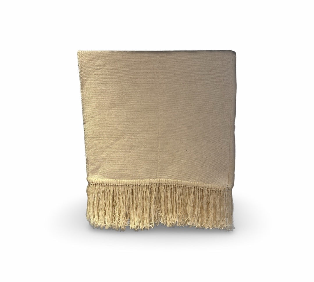 LABEL17 presents Cotton Plaid Plain in creme, Handmade in Morocco