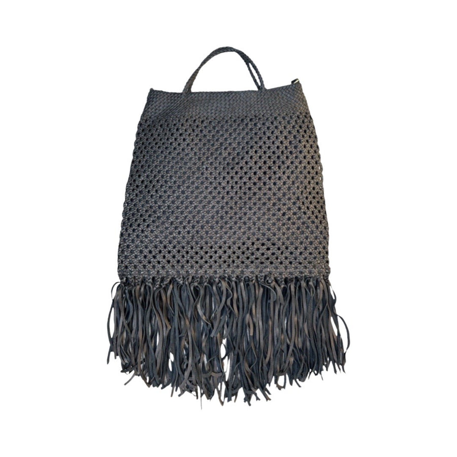 Crossbody Bag Lalla Fringes Large | Black