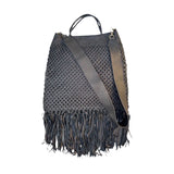 Crossbody Bag Lalla Fringes Large | Black