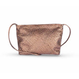 LABEL17 Clutch Bag New York, Bronze Metallic, Highlight worked as one piece, hand-braided in Morocco, Swiss Design